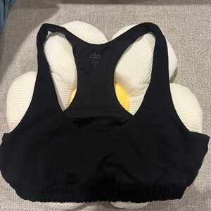 Alo scoop neck sweatshirt bra size s black